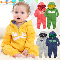 Spring Baby Rompers Cotton Tracksuit Long Sleeve with Hoodies-Jumpsuits & Rompers-Golonzo