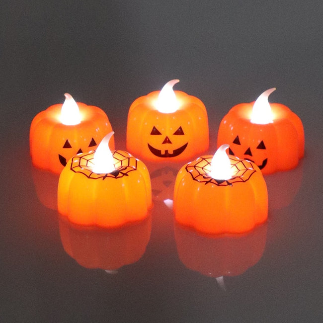 Pumpkin Candle Lights Halloween Decoration Lights Warm White Halloween-Candle-Golonzo