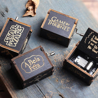Wooden Hand Crank Queen Music Box Game Of Thrones Dragon Ball TO MY Goigeous Wife Theme Music Box-Music Boxes-Golonzo