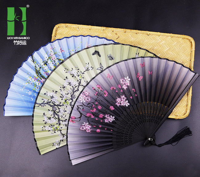 Bamboo Antique Folding Fan - Chinese Style Fan-Fan-Golonzo