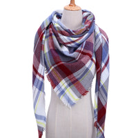 Fashion Plaid Soft Cashmere Scarves-Scarves-Golonzo
