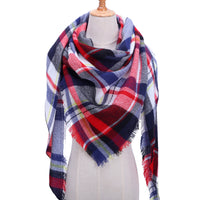 Fashion Plaid Soft Cashmere Scarves-Scarves-Golonzo