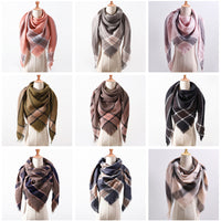 Fashion Plaid Soft Cashmere Scarves-Scarves-Golonzo