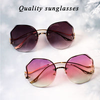 Rimless Rhinestone Women Sunglasses-Sunglasses-Golonzo