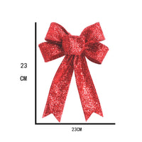 Large Sparkling Glitter Christmas Bow Ribbon Tree Decoration-Christmas Bow-Golonzo