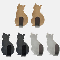 Hooks Cat Pattern Storage Holder Hanger Stick on Wall Clothes-Utility Hooks-Golonzo