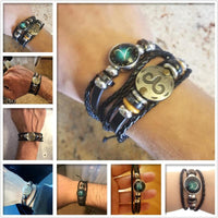 12 Zodiac Bracelets Luminous Charm Leather Bracelet-Bracelets-Golonzo