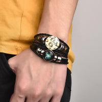12 Zodiac Bracelets Luminous Charm Leather Bracelet-Bracelets-Golonzo
