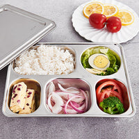 Section Stainless Steel Divided Dinner Tray Lunch Container Food Plate-Golonzo