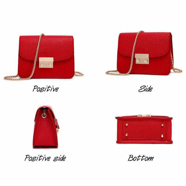 Mini PU leather Messenger Bag-Handbags-Golonzo