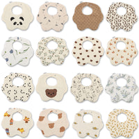 360° Baby Cotton Gause Feeding Flower Shape Aprons-Aprons-Golonzo