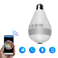 Light Bulb Wifi Camera - 360° Fisheye Wireless Panoramic WiFi Camera-Surveillance Cameras-Golonzo