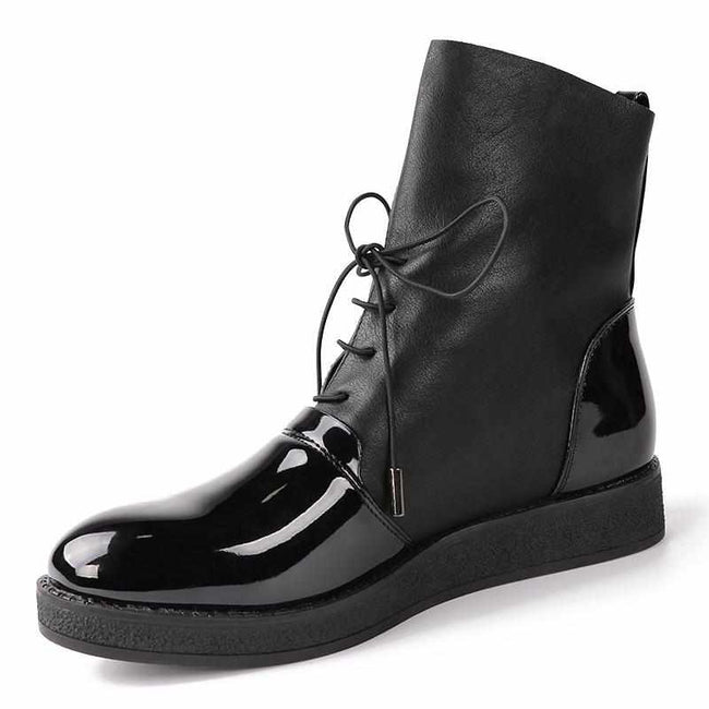 Women Sexy Ankle Boots - Female Fashion Patent PU Leather Shoes-Women Shoes-Golonzo