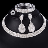 Jewelry set - White Crystal-Jewelry Sets-Golonzo