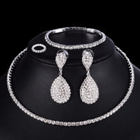 Jewelry set - White Crystal-Jewelry Sets-Golonzo