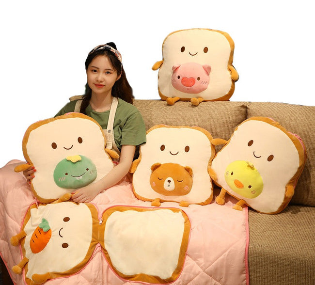 40x40cm Lovely Bread Plush Pillow-Pillows-Golonzo