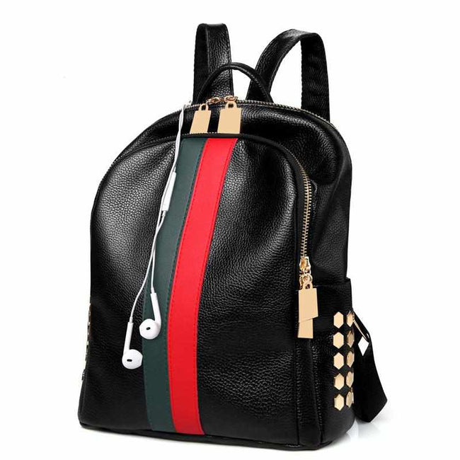 Leather Casual Two Tone Mini Backpack - School Travel Backpack-Backpacks-Golonzo