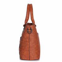 Vintage Luxury Tote Handbag - PU Leather Shoulder Bag-Handbags-Golonzo