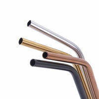 4PCS Reusable Metal Drinking Straws - Colorful Stainless Steel Straw+1 Brush-Drinking Straws and Stirrers-Golonzo