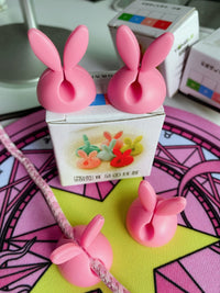 Pink Bunny Ear Cable Holder 4Pcs-Home-Golonzo