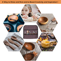 Woodworking Cutter Hand Tool Set Wood Carving Set DIY Peeling Sculptural Spoon Carving Cutter-Hand tool Sets-Golonzo