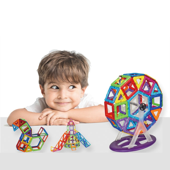 Magnetic Building Blocks For Kids - 54pcs Triangle Square Block-Toys-Golonzo