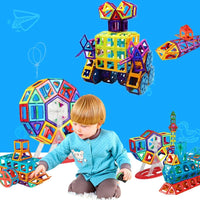 Magnetic Building Blocks For Kids - 54pcs Triangle Square Block-Toys-Golonzo