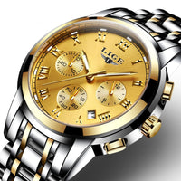 Luxury Watch Mens Quartz Stainless Steel Fashion Chronograph Watch-Watch-Golonzo