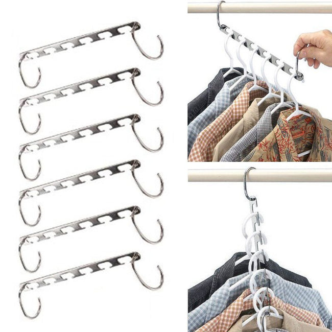 6 Pcs/Set Clothes Closet Hanger Holders-Clothing Display Racks-Golonzo