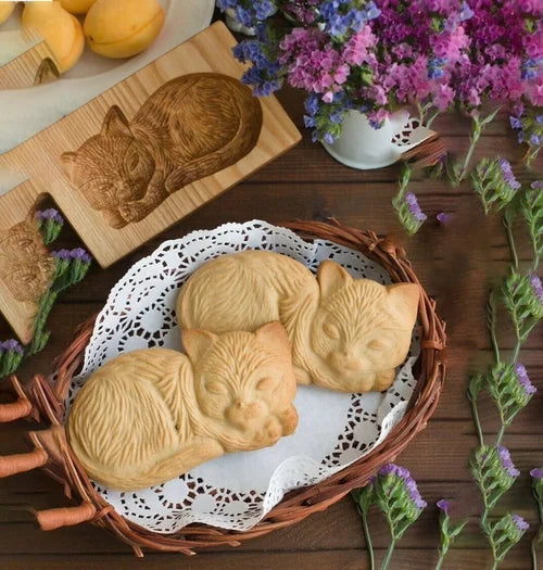 Wood Cat patterned Cookie Cutter-Cookie Cutters-Golonzo