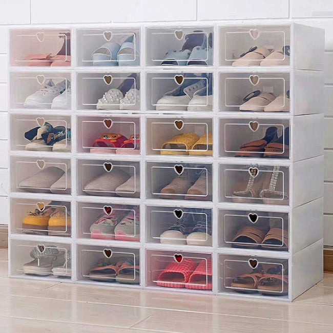 Transparent Shoes Box 6pcs - For Shoes Storage-Shoe Racks & Organizers-Golonzo