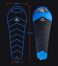 Winter Thickening Mummy Sleeping Bag - Outdoor Camping Warm Sleeping Bag with Compression Sack-Sleeping Bags-Golonzo