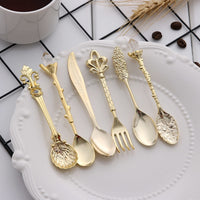Vintage Spoons Fork Royal Coffee Snacks Dessert-Ear Picks & Spoons-Golonzo