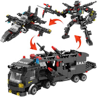 SWAT Team Lego Set Transformer Truck-Toys-Golonzo