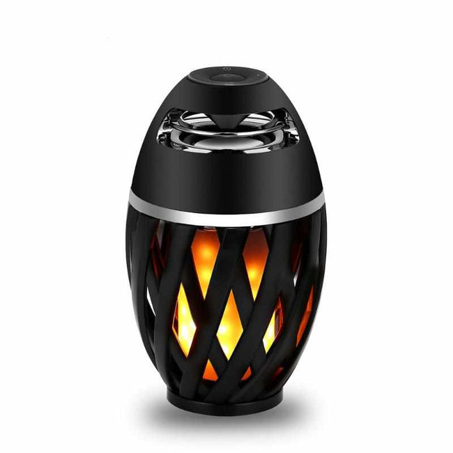 LED Flame Atmosphere Table Lamp Bluetooth Speaker - Portable Night Lights Touch Control-Desk Lamps-Golonzo