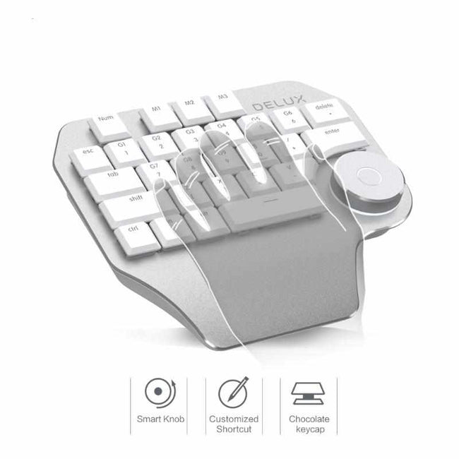 T11 Designer Keyboard with Smart Dial 3 Group Customizable Keys-Keyboards-Golonzo