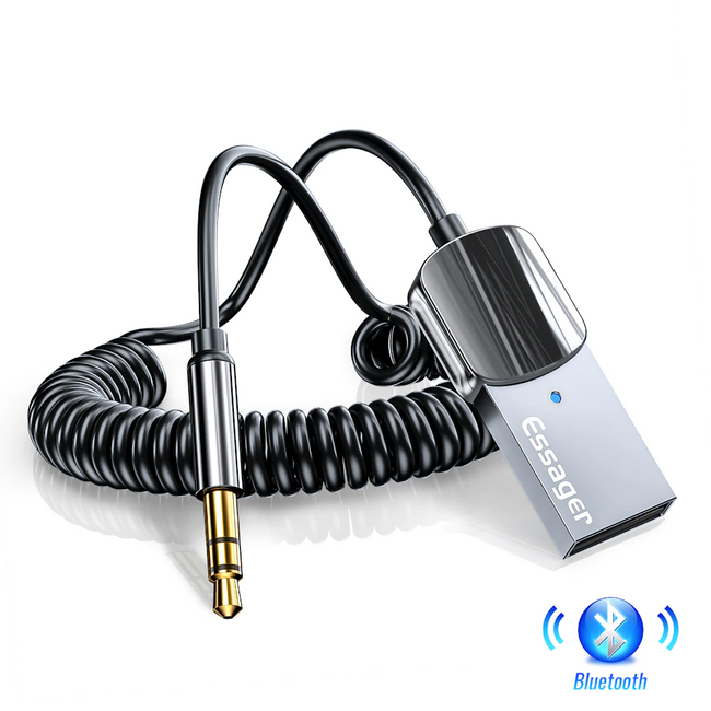 Car Bluetooth Aux Adapter Dongle USB 3.5mm Jack-Bluetooth Transmitters-Golonzo