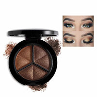 Makeup Shimmer Eyeshadow Palette 3 Colors Smoky Cosmetics Set-Eye Shadow-Golonzo