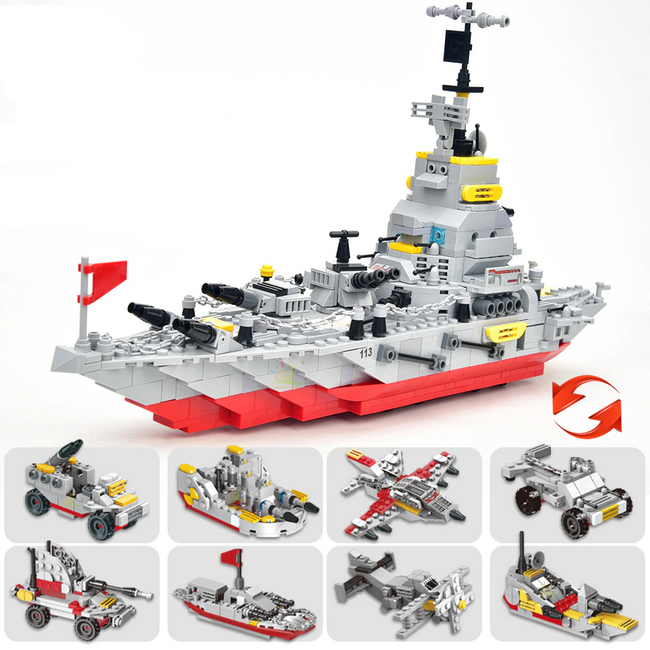 Warships Cruiser Ship Building Blocks Set-Toys-Golonzo