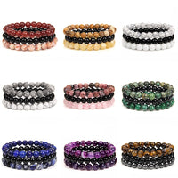 8mm Natural Stone Bracelet 3Pcs/set-Bracelets-Golonzo