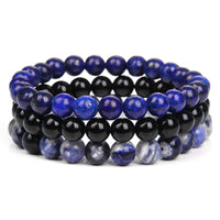 8mm Natural Stone Bracelet 3Pcs/set-Bracelets-Golonzo