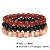 8mm Natural Stone Bracelet 3Pcs/set-Bracelets-Golonzo