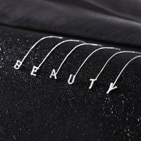 Shiny Alphabet Earrings-Golonzo