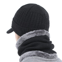Winter Hat Skullies & Beanies - Wool Scarf Caps-Hats-Golonzo