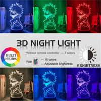 My Hero Academia Acrylic 3D LED Lamp for Room Decor-Lamps-Golonzo