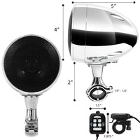 Motorcycle Stereo Bluetooth Speakers with 300W in Amplifier and USB-Audio-Golonzo