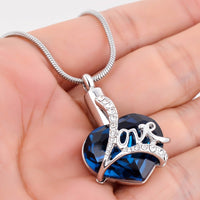 My heart Locket Love memorial birthstone necklace-Necklace-Golonzo
