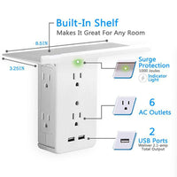 Octacore-8 Port Socket Shelf-Power Outlets & Sockets-Golonzo