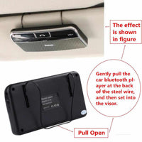 Universal Bluetooth 4.0 EDR In-Car Speakerphone / Sun Visor / Handsfree Car Kit / Music Receiver-Bluetooth Transmitters-Golonzo