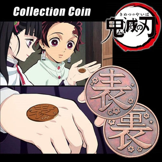 Kimetsu No Yaiba Collection Alloy Metal Coin Cosplay Props-Costumes-Golonzo